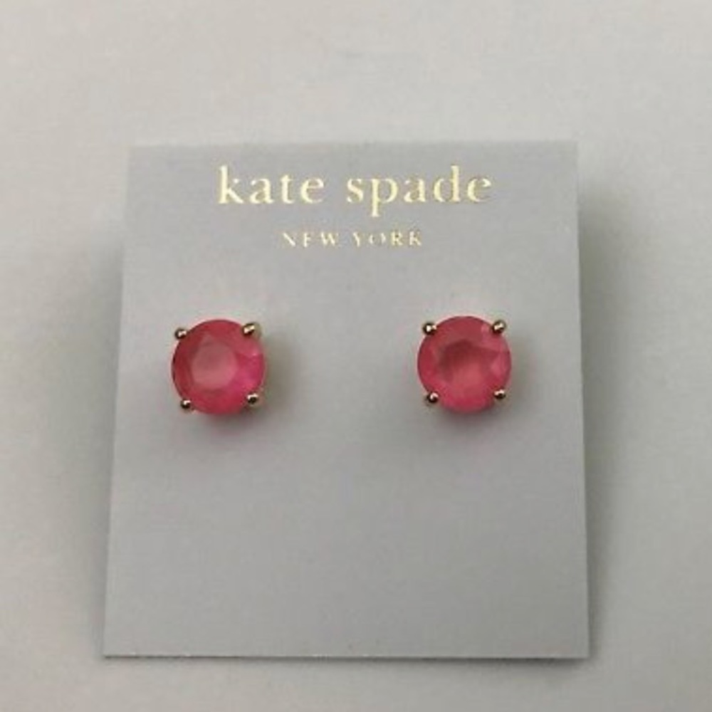Kate Spade Pink & Gold Gumdrop Studs Earrings